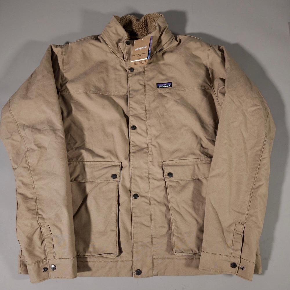 Patagonia Maple Grove Canvas Jacket‎ Mens XXL Mojave Khaki Fleece Lined NEW